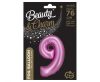 Nummer Satin Pink, Rosa Nummer 9 Folienballon 76 cm