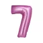 Nummer Satin Pink Rosa Nummer 7 Folienballon 76 cm