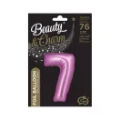Nummer Satin Pink Rosa Nummer 7 Folienballon 76 cm