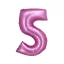 Nummer Satin Pink, Rosa Nummer 5 Folienballon 76 cm