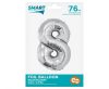 Nummer Silver Silberne Nummer 8 Folie Ballon 76 cm