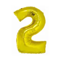 Nummer Gold Goldene Nummer 2 Folienballon 76 cm