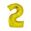 Nummer Gold Goldene Nummer 2 Folienballon 76 cm