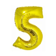 Nummer Gold Goldene Zahl 5 Folienballon 76 cm