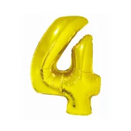 Nummer Gold Goldene Nummer 4 Folienballon 76 cm