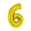Nummer Gold Goldene Zahl 6 Folienballon 76 cm