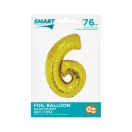 Nummer Gold Goldene Zahl 6 Folienballon 76 cm