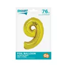 Nummer Gold Goldene Zahl 9 Folienballon 76 cm