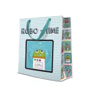 Geburtstag Roboter Papier Geschenktüte 20x25x10 cm