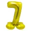 Nummer Gold Goldene Nummer 7 Folienballon mit Ständer 72 cm