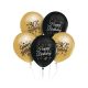 Farbe Happy Birthday 30 Gold-Black Ballon, Luftballon 5 Stück 12 Zoll (30 cm)