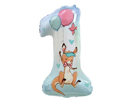 Happy Birthday Kangaroo, Känguru Nummer 1 Folienballon 77 cm
