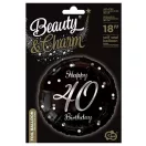 Geburtstag B&C Silver Happy Birthday 40 Folienballon 36 cm