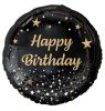 Happy Birthday black Folienballon 36 cm