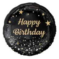 Geburtstag Black Happy Birthday Folienballon 36 cm