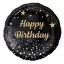 Geburtstag Black Happy Birthday Folienballon 36 cm