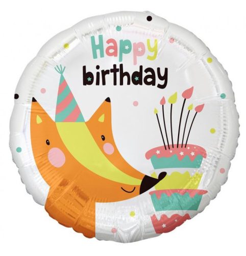 Fuchs Happy Birthday Fox Folienballon 36 cm