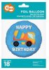 Betonmischer Happy Birthday Concrete Mixer Folienballon 36 cm