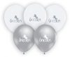 Einhorn silver Ballon, Luftballon 5 Stück 12 inch (30cm)