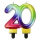Farbe Galaxy Kerze für den 20. Geburtstag