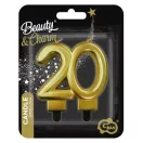 Farbe Gold Goldene Nummer 20 Tortenkerze