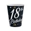 Geburtstag B&C Happy Birthday 18 Papierbecher 6 Stück 200 ml