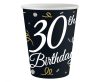 Geburtstag B&C Happy Birthday 30 Papierbecher, 6 Stück, 200 ml