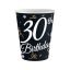 Geburtstag B&C Happy Birthday 30 Papierbecher, 6 Stück, 200 ml