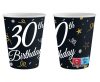 Geburtstag B&C Happy Birthday 30 Papierbecher, 6 Stück, 200 ml