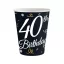 Geburtstag B&C Happy Birthday 40 Papierbecher 6 Stk 200 ml