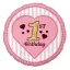 Erster Geburtstag Pink Folienballon 36 cm