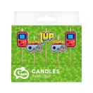 Gamer Game On Spiel Kuchenkerze, 5-teiliges Kerzenset