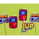 Gamer Game On Spiel Kuchenkerze, 5-teiliges Kerzenset