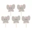 Tiere Pink Elefanten Deko-Stäbchen 10er Set