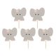 Tiere Pink Elefanten Deko-Stäbchen 10er Set
