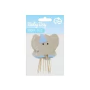 Tiere Blue Elefant Deko Stäbchen 10 Stk