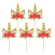 Einhorn Rose Dekorationsstäbchen 6er-Pack