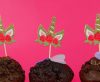 Einhorn Rose Dekorationsstäbchen 6er-Pack