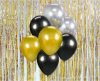 Farbe Gold-Silver-Black Ballon, Luftballon Set 7 Stück 12 Zoll (30cm)