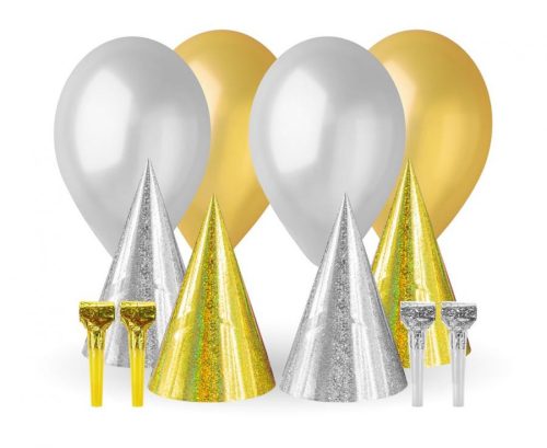 Party Gold-Silver Gold-Silber Set 12 Stück