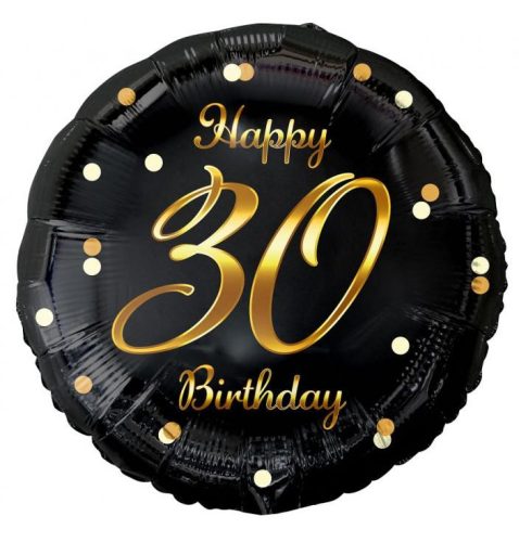 Happy Birthday 30 B&C Gold Folienballon 36 cm