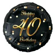 Geburtstag B&C Gold Happy Birthday 40 Folienballon 36 cm