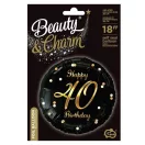 Geburtstag B&C Gold Happy Birthday 40 Folienballon 36 cm