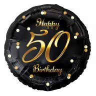 Geburtstag B&C Gold Happy Birthday 50 Folienballon 36 cm