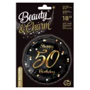 Geburtstag B&C Gold Happy Birthday 50 Folienballon 36 cm