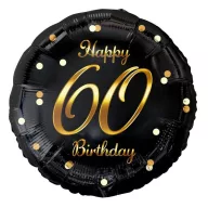 Geburtstag B&C Gold Happy Birthday 60 Folienballon 36 cm