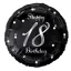 Geburtstag B&C Silver Happy Birthday 18 Folienballon 36 cm