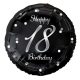 Happy Birthday 18 B&C Silver Folienballon 36 cm