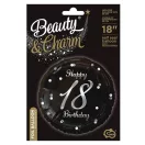Geburtstag B&C Silver Happy Birthday 18 Folienballon 36 cm