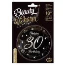 Geburtstag B&C Silver Happy Birthday 30 Folienballon 36 cm